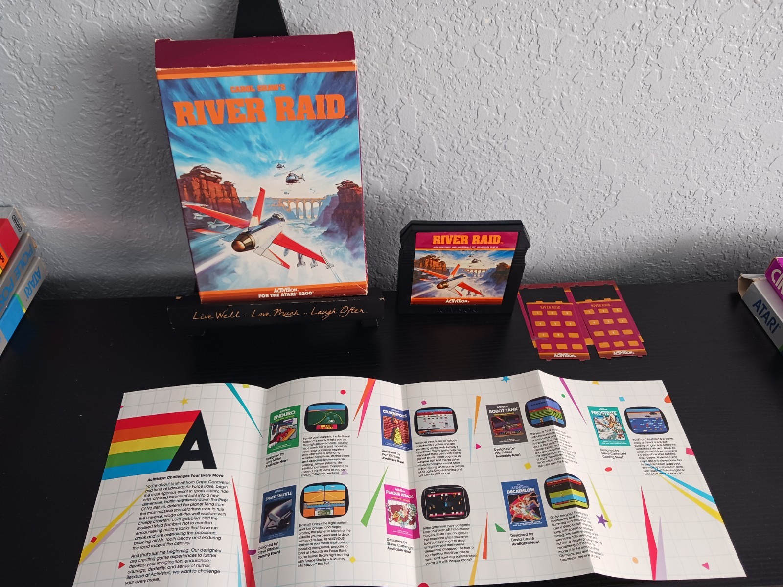 Carol Shaw’s River Raid Atari 5200 Activision W/ Catalog 1983 Vintage Tested