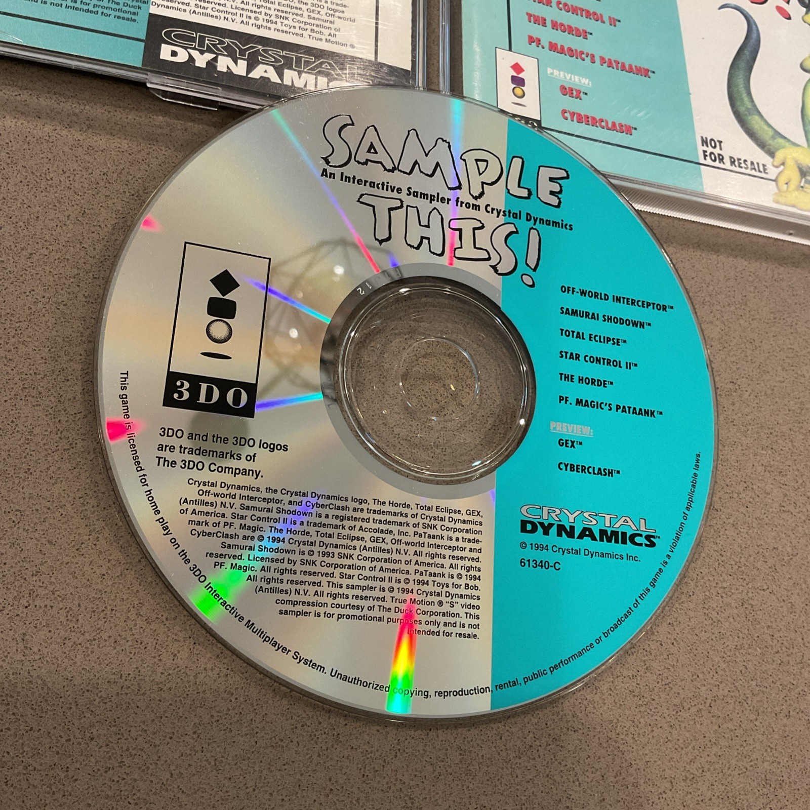 Sample This! Interactive Sampler From Crystal Dynamics Panasonic 3DO Demo Disc