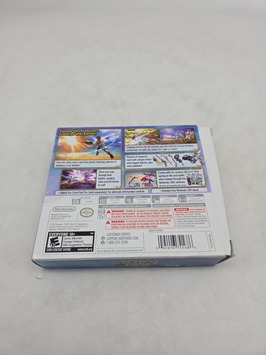 KID ICARUS UPRISING (2012) 3DS, Outer Box Only, Nintendo – FREE SHIP