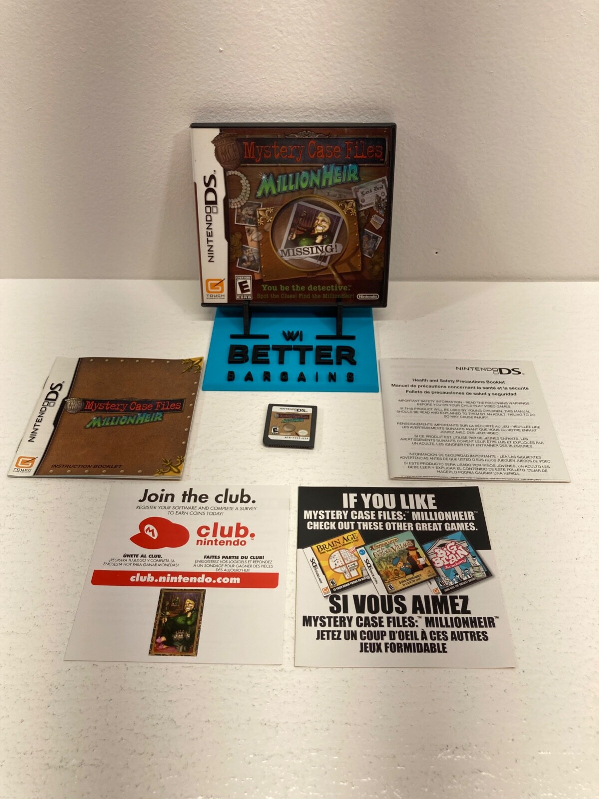 Mystery Case Files: MillionHeir (Nintendo DS) 3DS 2DS DSi XL Complete & Tested!