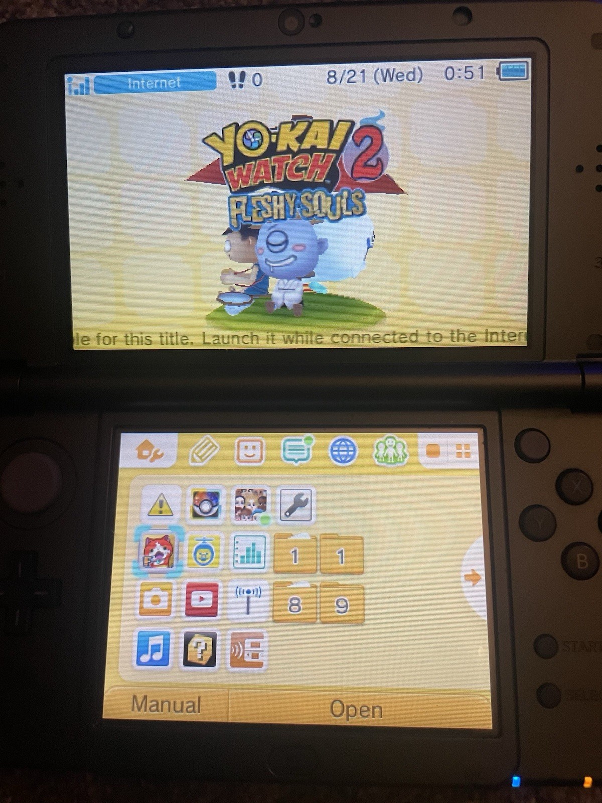 Yo Kai Watch 1 And 2 Fleshy Souls Nintendo 3DS Both Tested