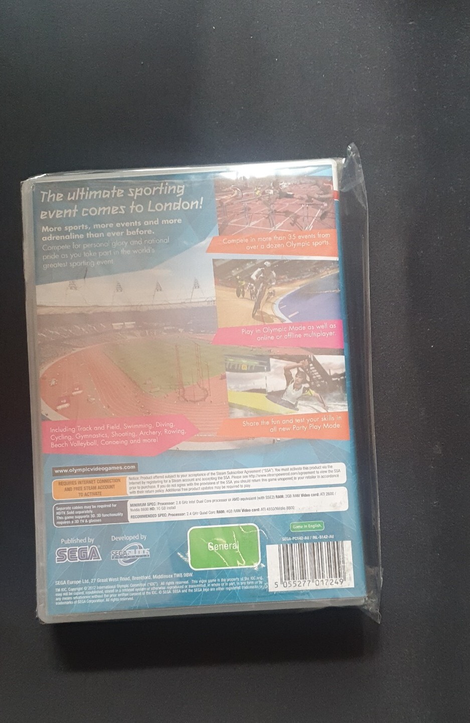 London 2012 The Official Videogame Of The London Olympics Pc Game DVD (SEGA)