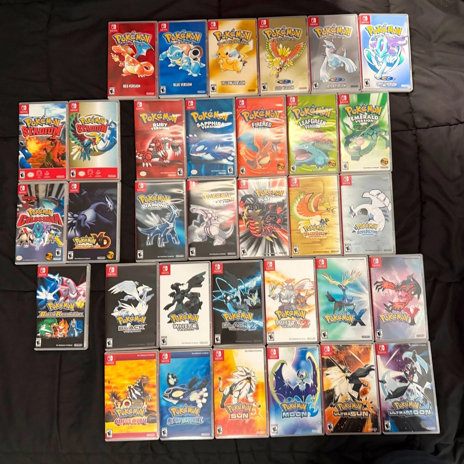 Pokemon Red Blue GS FRLG+ Nintendo Switch 33 Custom Cover + Cases Only NO GAMES