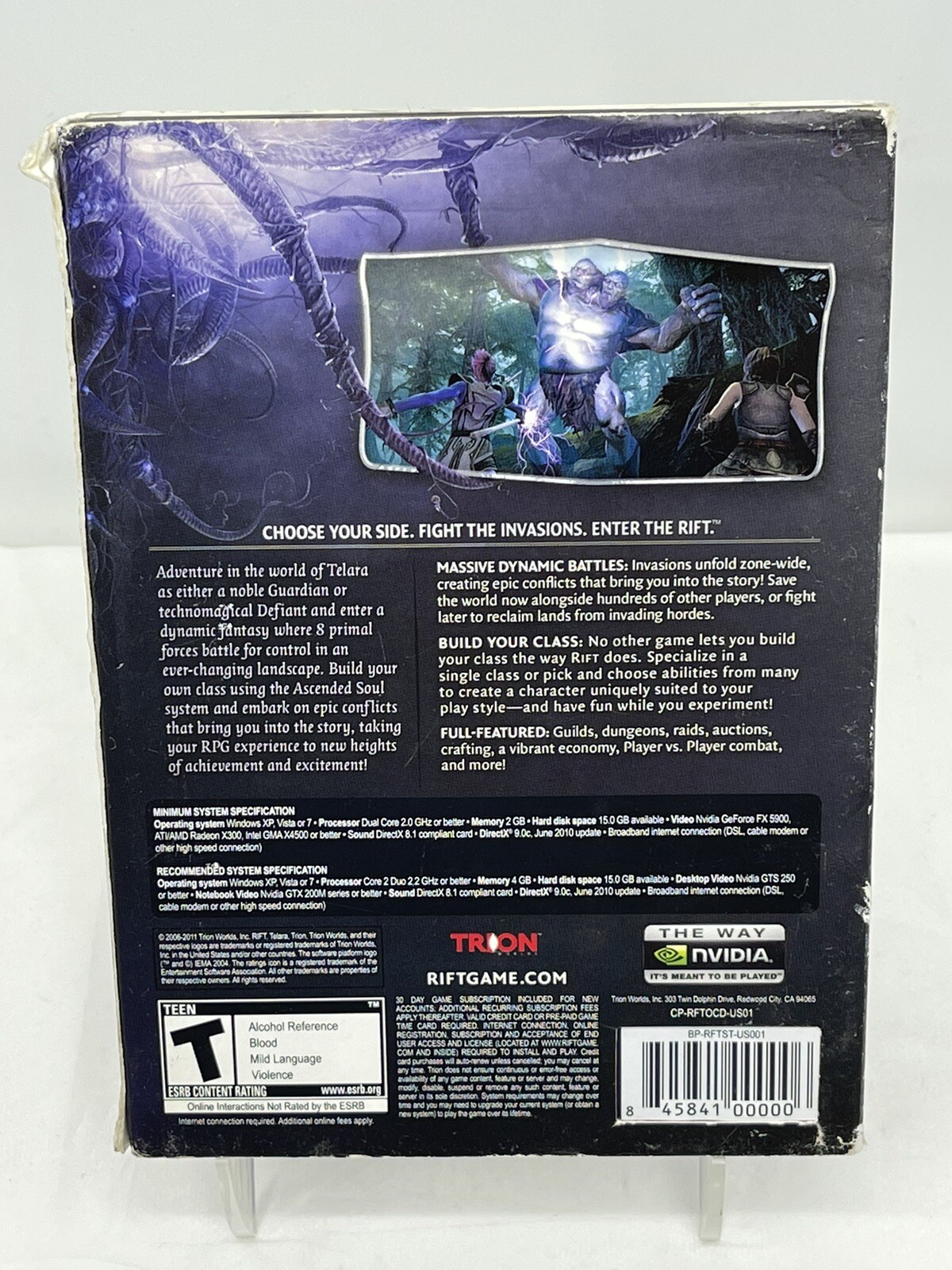 Rift (PC, 2011) Complete With Manual & Slipcover