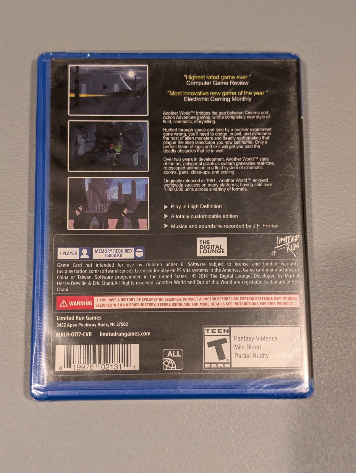 Another World – 20th Anniversary Editon (Sony Playstation Vita PS Vita) New