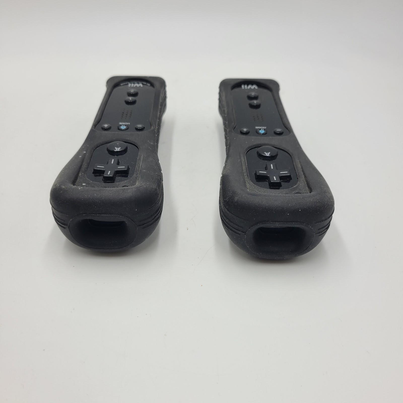 2 OEM Nintendo Wii Remote Motion Plus Controller Black RVL-036 TESTED