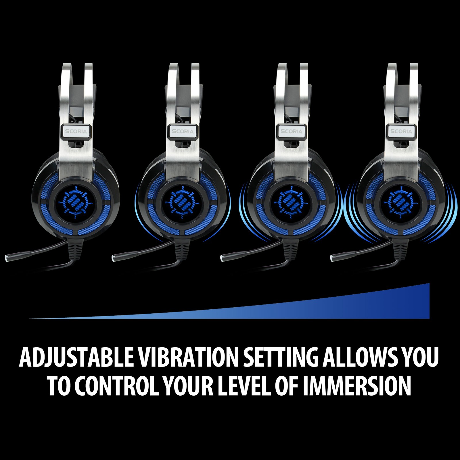 ENHANCE SCORIA PC Gaming Headset w/ 7.1 Virtual Surround , Adjustable Vibration