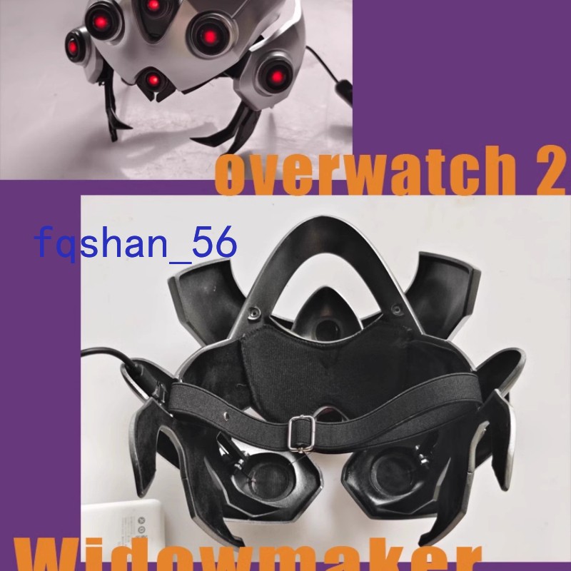 NEW Overwatch OW 2 Widowmaker Mechanical Movable Helmet Light-up Resin Mask