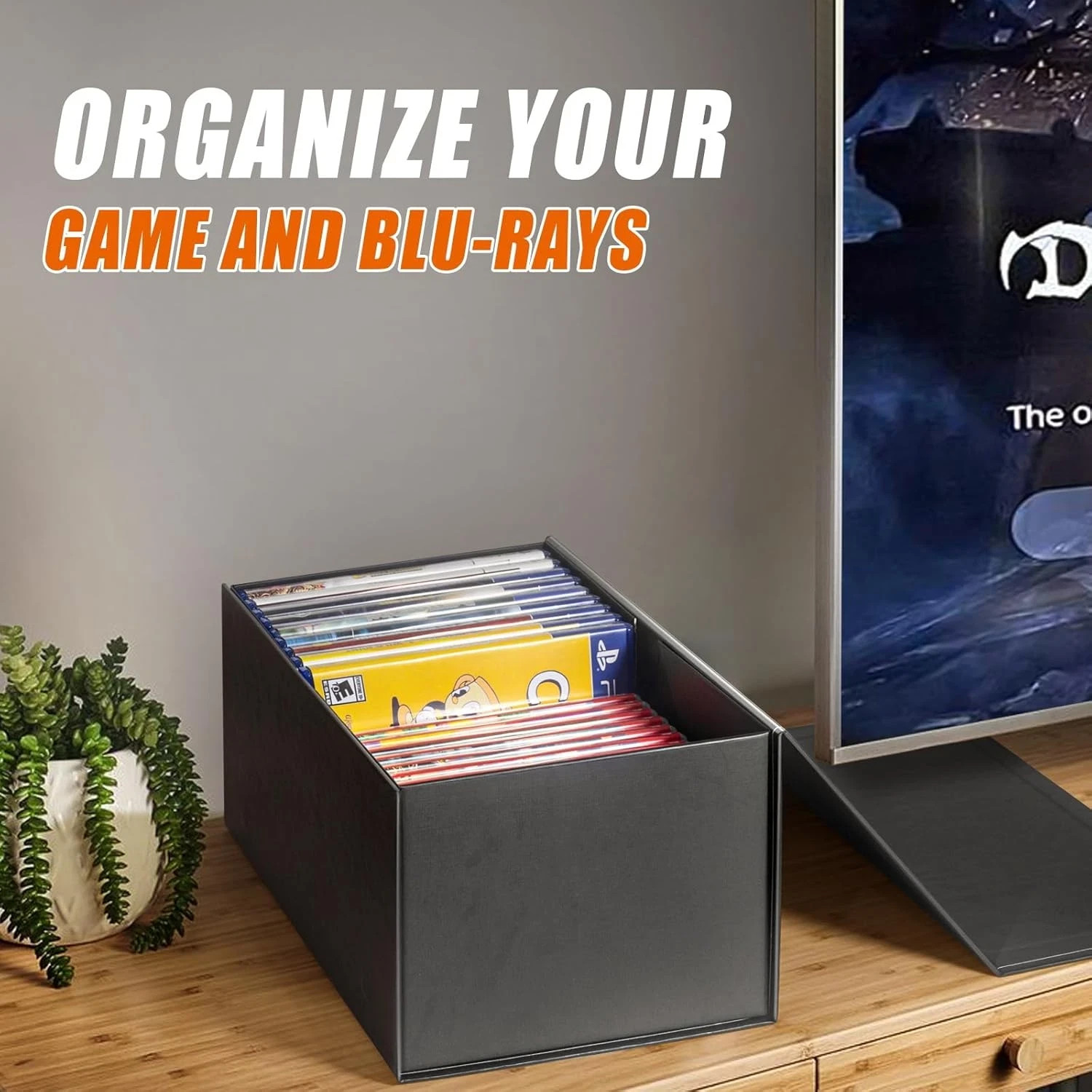 Video Game Storage Box Magnetic Case Holds 20 Blu-Ray Games – 1 Pack