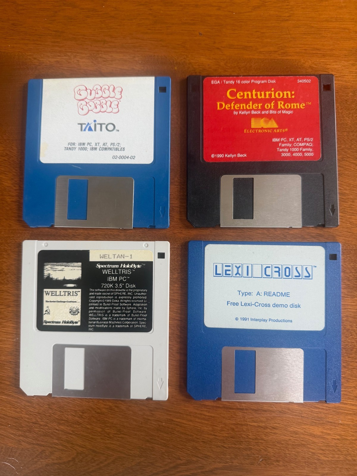 Bubble Bobble, Centurion, Weltris, & Lexi Cross Games on 3.5″ Floppy Disks