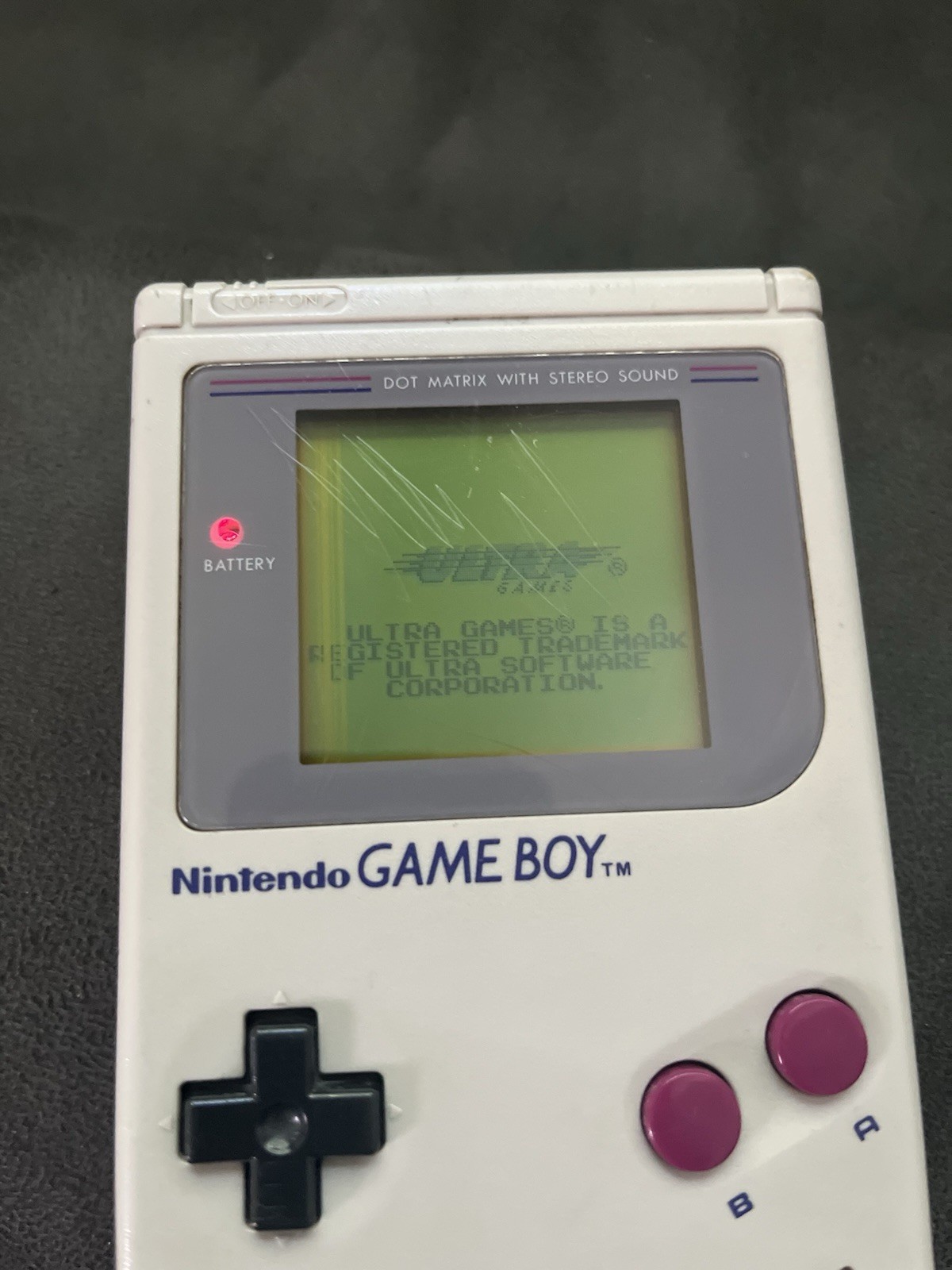 Authentic Original Nintendo Game Boy DMG-01 Console Handheld Works! With Game.