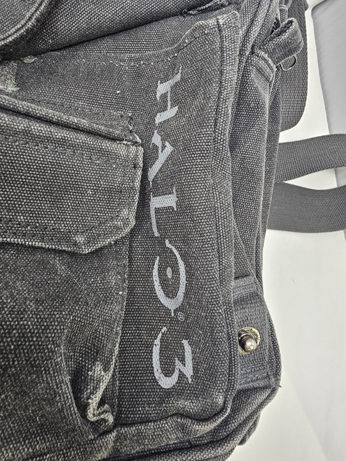 RARE 2007 UNSC Microsoft Halo 3 XBOX Gray Canvas Messenger Bag Master Chief
