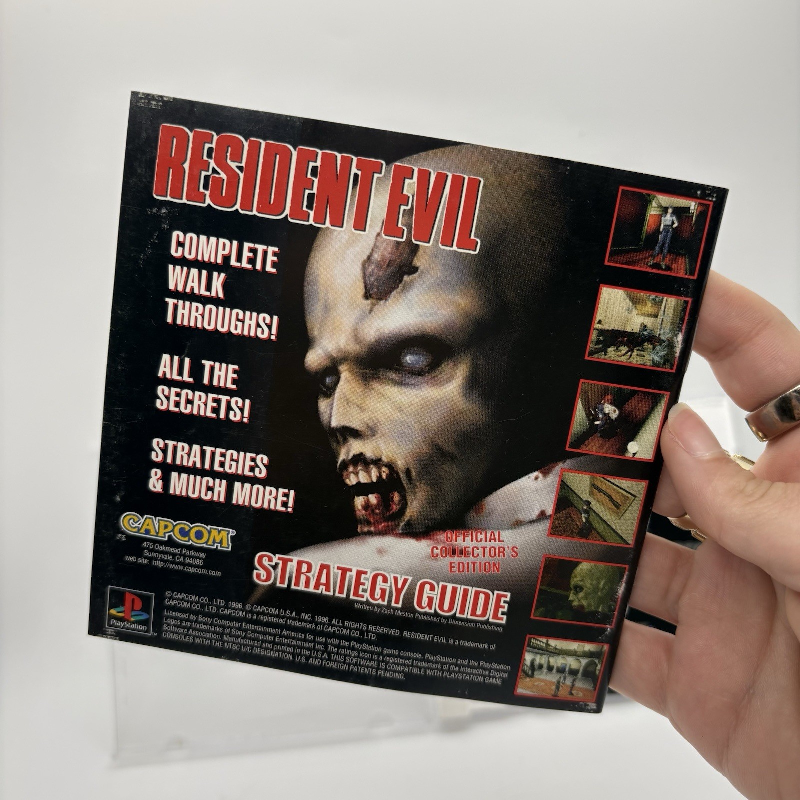 Resident Evil PS1 PlayStation 1 Game & Manual W/Registration Card Only Tested