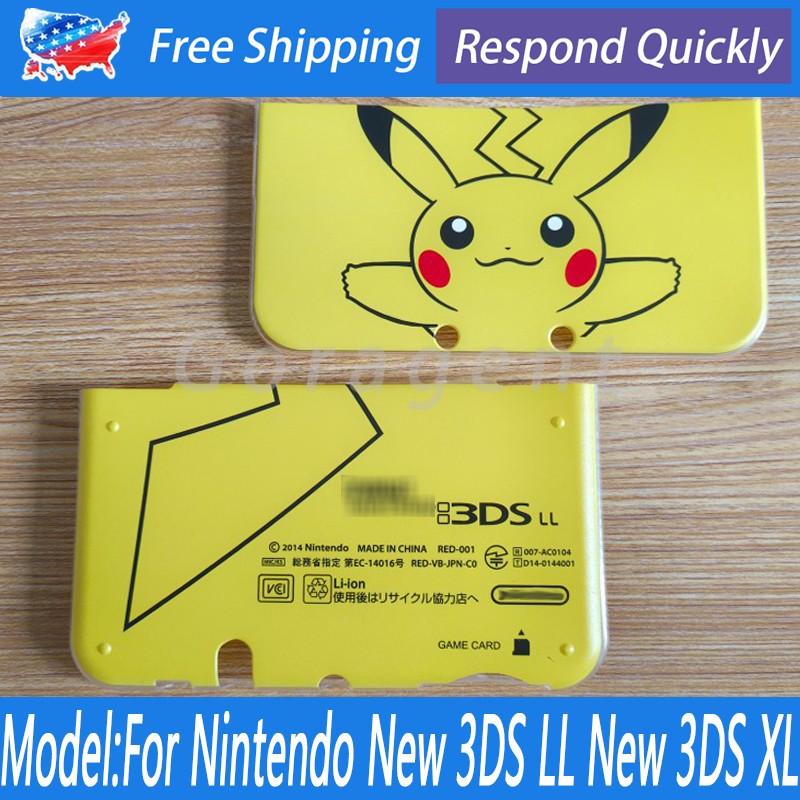 Replacement For New 3DS LL/ 3DS XL Console Pikachu Housing Shell Protective Case