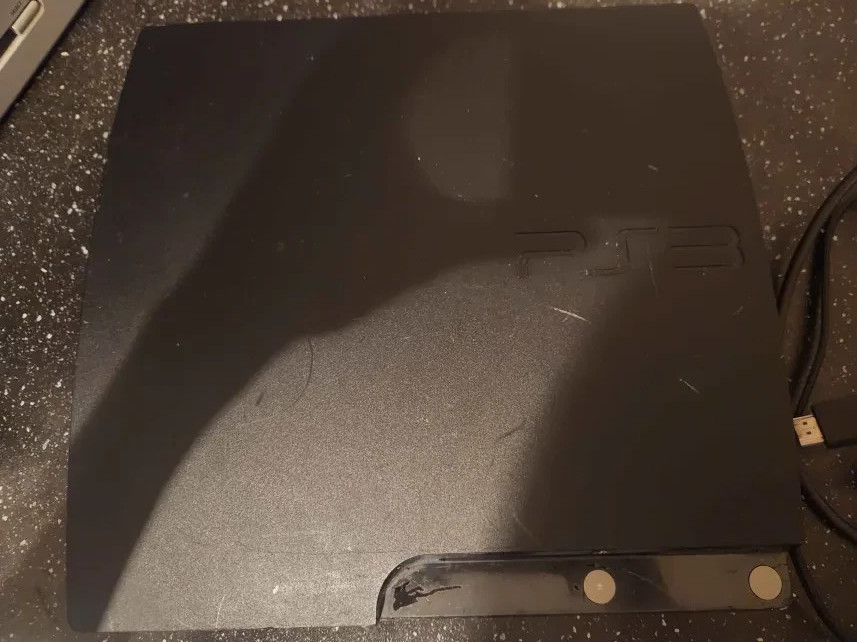 PlayStation 3 PS3 Slim 120GB Console Modded Controller Cords Tested Working Read