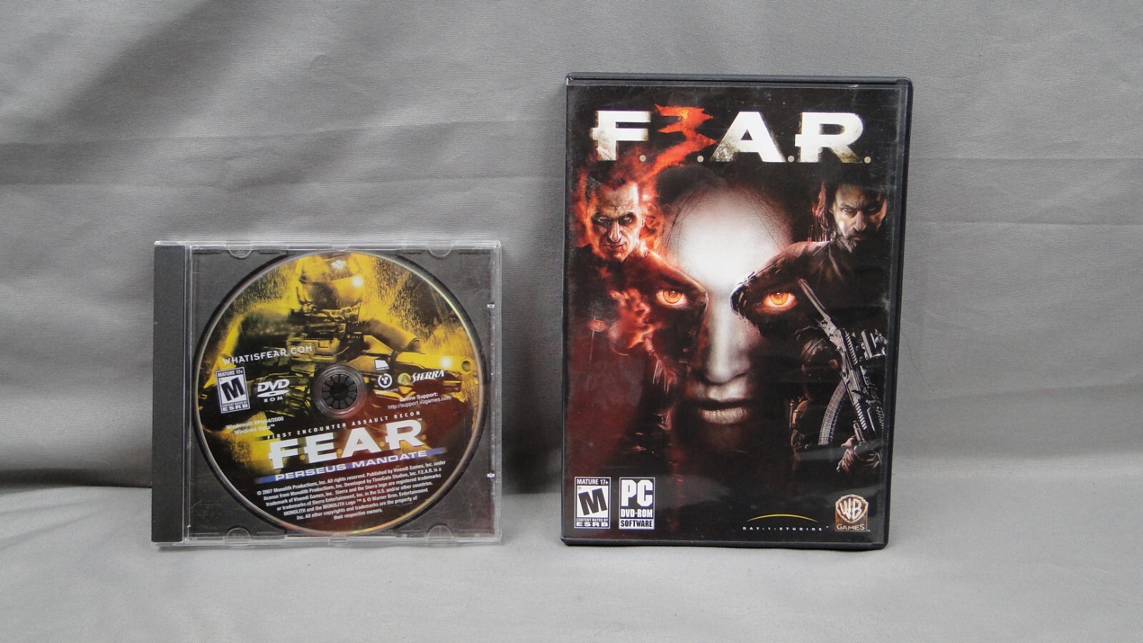 Fear Perseus Mandate First Encounter Assault Recon PC CD ROM Game Fear 3 Bioware