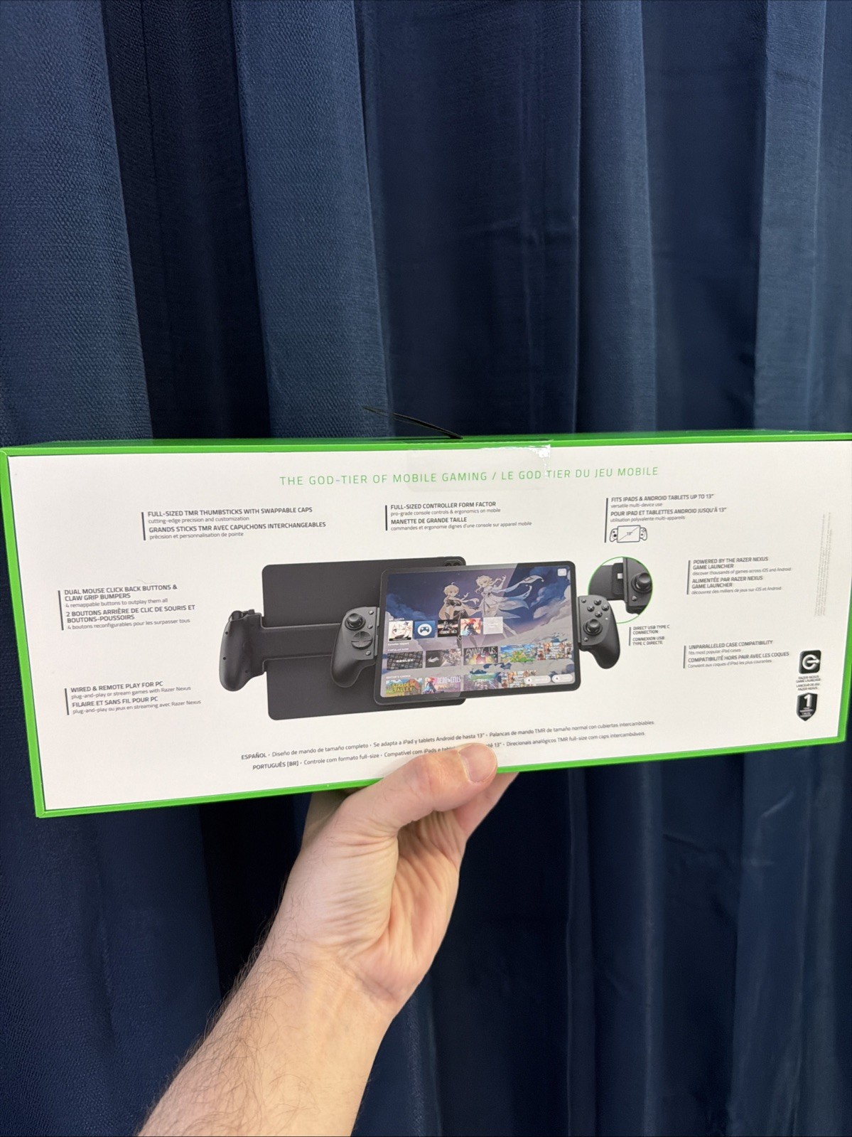 New Razer Kishi V3 Pro XL USB-C Mobile Controller for iPad/Android Tablet Black