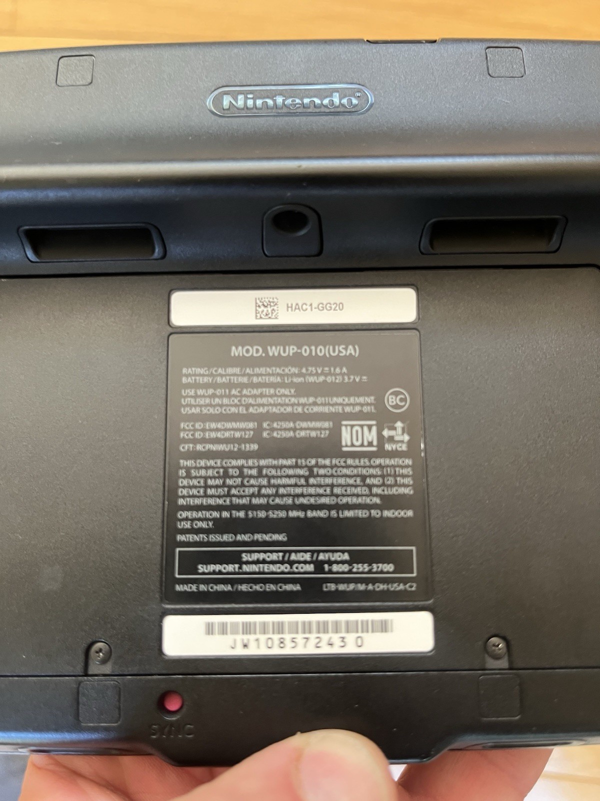 Broken Wii U Gamepad Controller Only – Black WUP-010 For Parts Or Repair