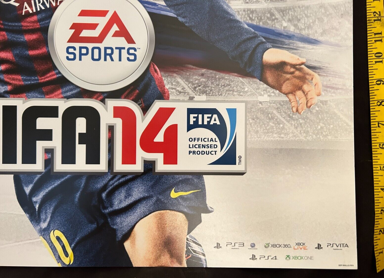 Lionel Messi FIFA 14 Store Display EA Sports Video Game 2014 Promo Qatar / Miami