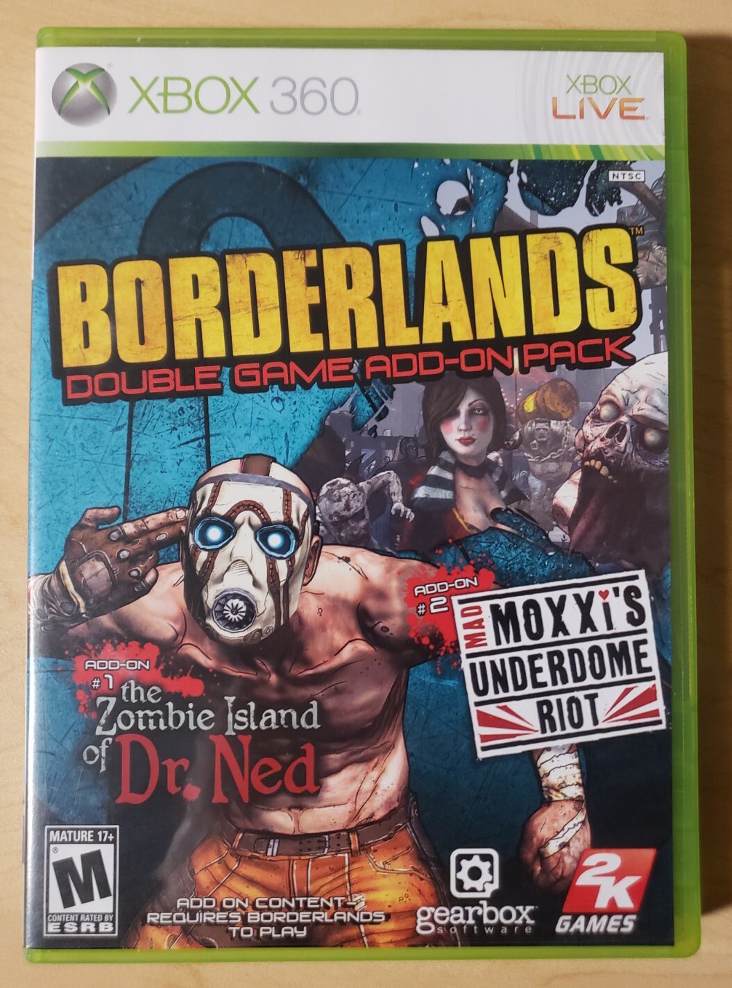 Borderlands Double Game Add-On Pack Zombie Island Mad Moxxi – Xbox 360 Complete