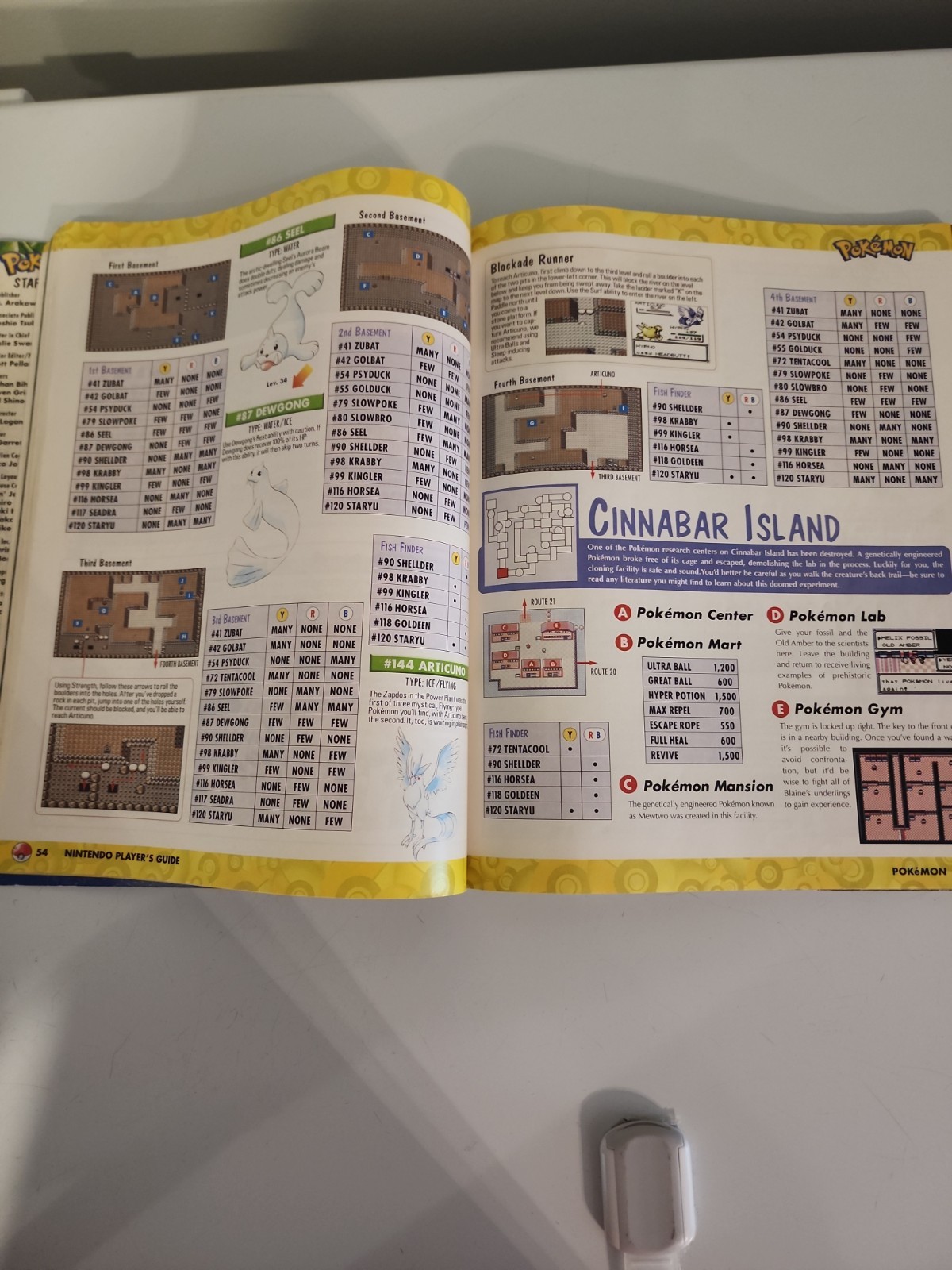 Nintendo Power Pokemon Special Edition Yellow Blue Red Guide Book Copyright ’99