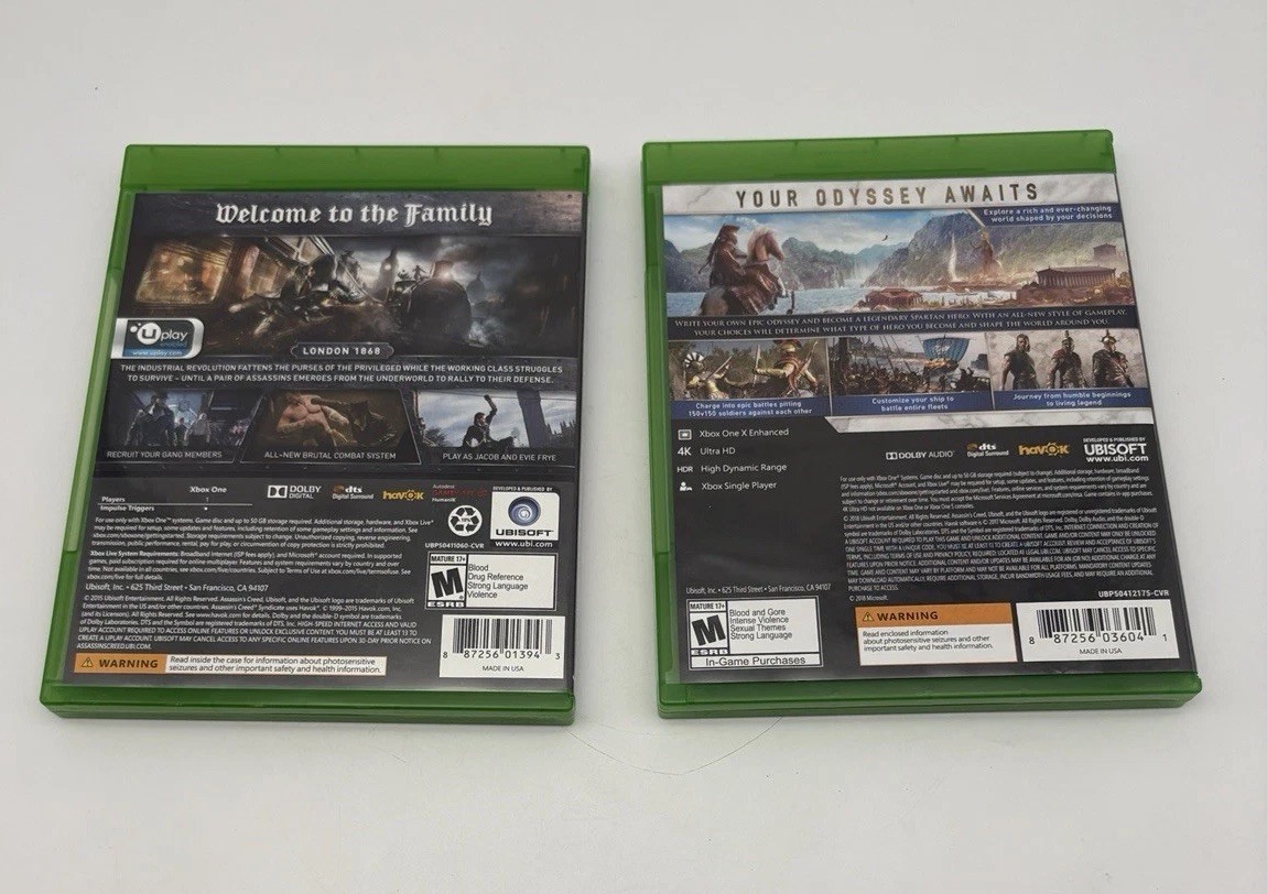 Assassin’s Creed Lot – Syndicate Limited Edition & Odyssey Xbox One Lot of 2