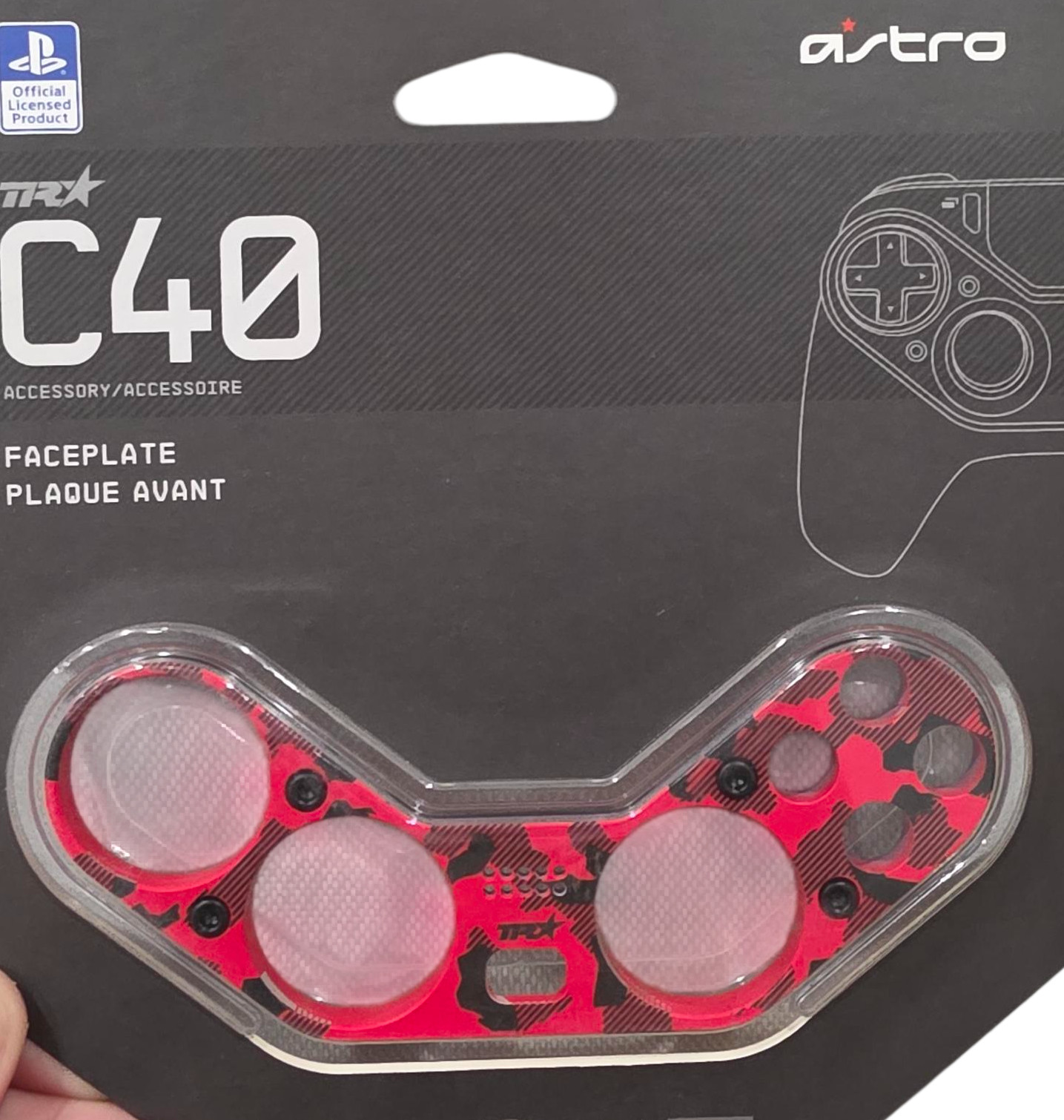 Replacement Faceplate for Astro C40 TR PlayStation 4 Controller – Red