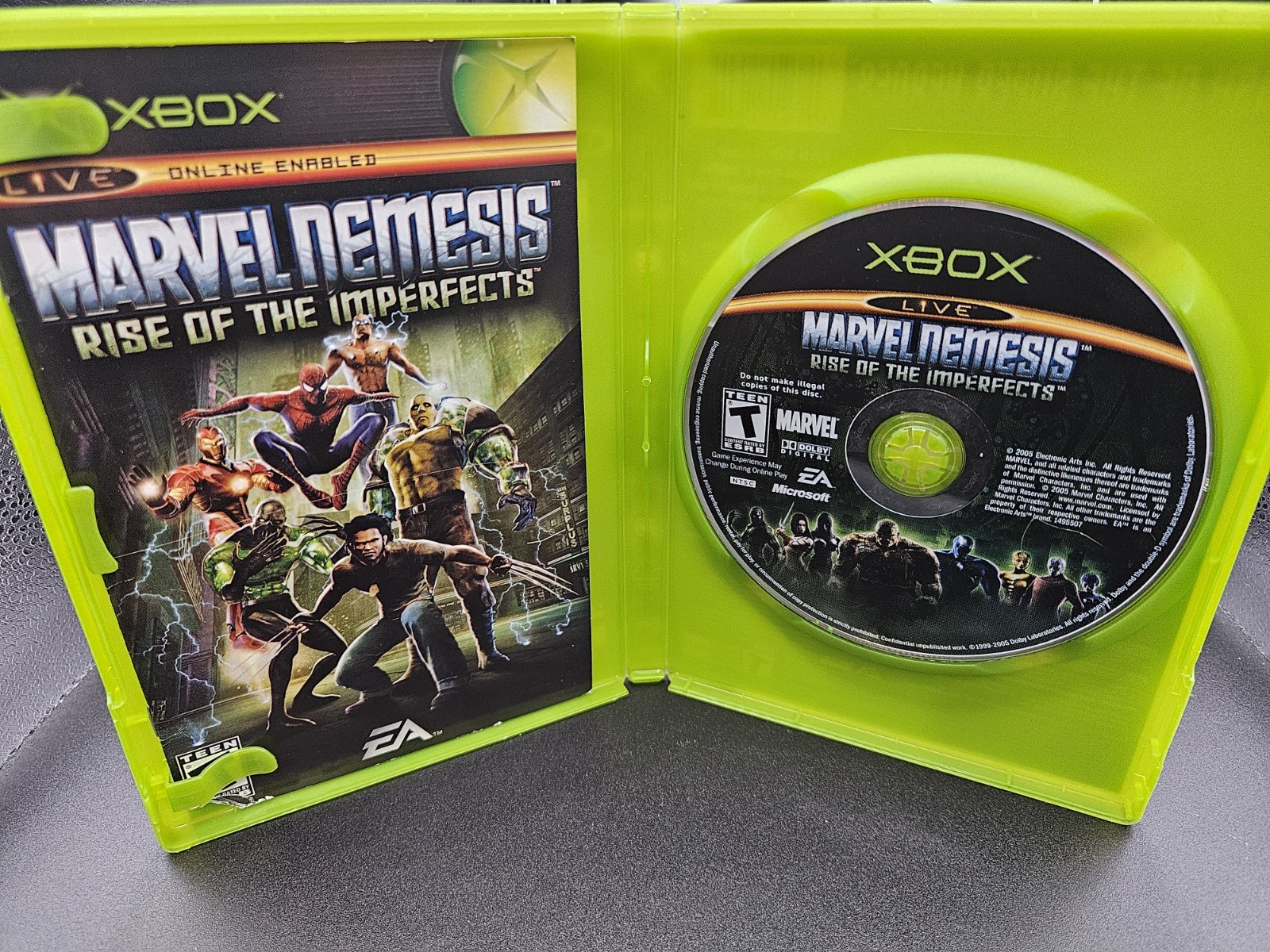 Marvel Nemesis: Rise of the Imperfects / Microsoft Xbox / CIB / Clean / Read