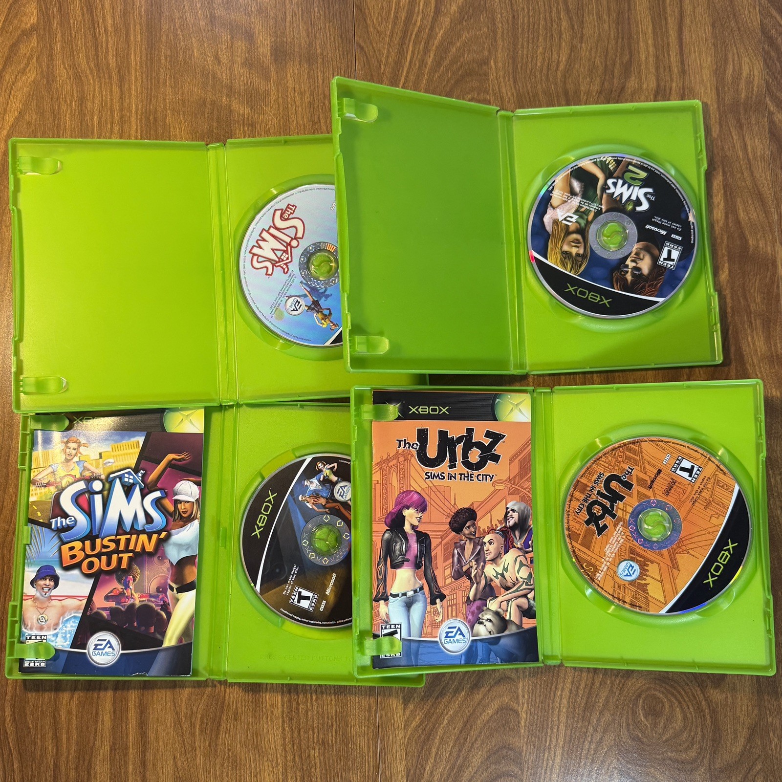 The Sims Original Xbox Game Lot 4 Games – 1 Bustin Out & Urbz Life Simulation