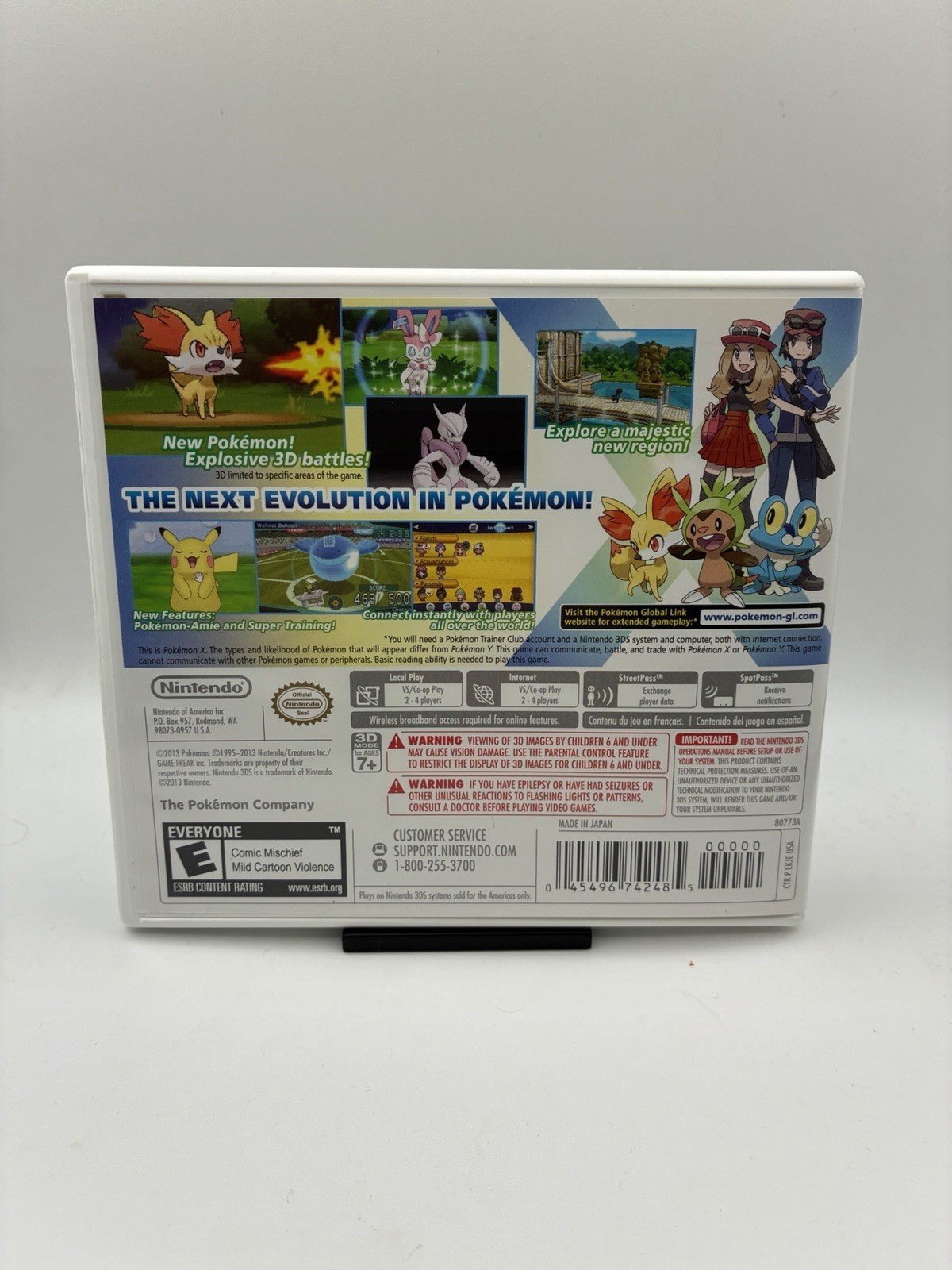 Pokemon X (Nintendo 3DS, 2013) CIB W/ Manual Tested Working