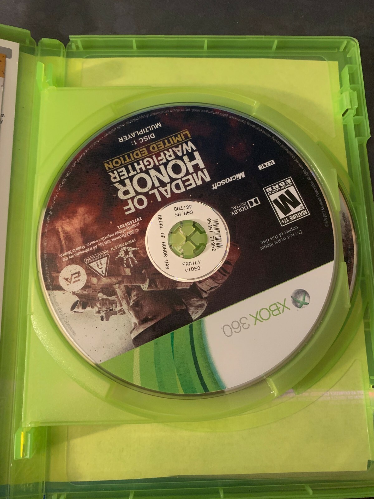 Medal of Honor Warfighter Limited Edition Microsoft Xbox 360 Used Disc Only