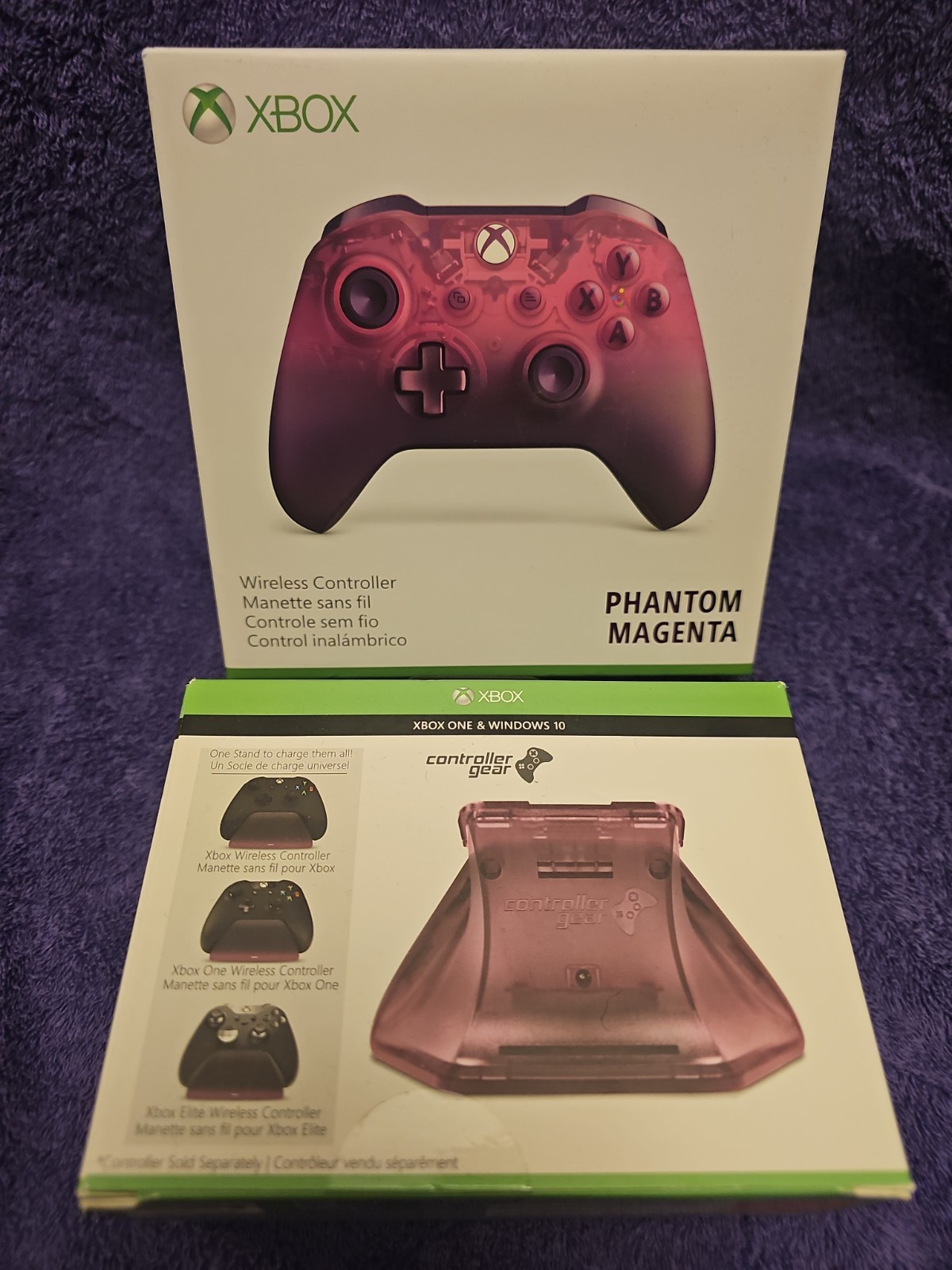 Xbox One Phantom Magenta Special Edition Wireless Controller W/ Charging Stand