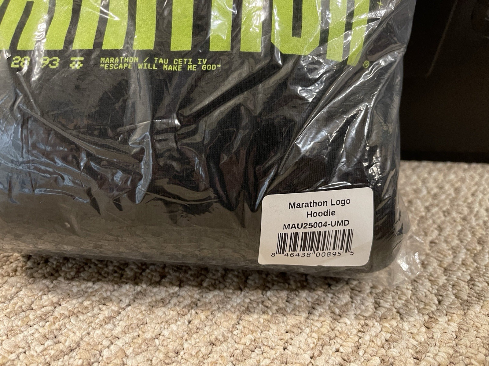 Bungie Marathon Collection [001] “Escape Will Make Me God” Hoodie Size M – New