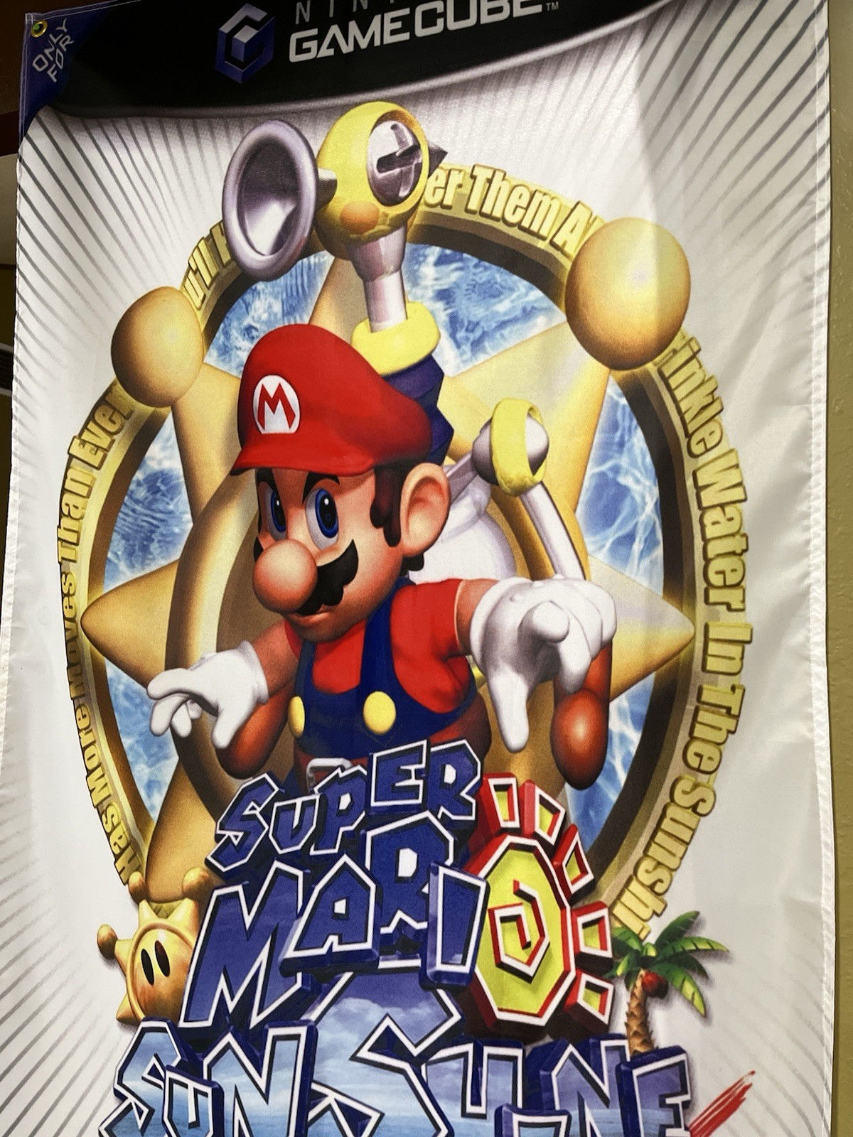 Super Mario Sunshine 5ft Flag Nintendo Gamecube 2002 Banner Poster