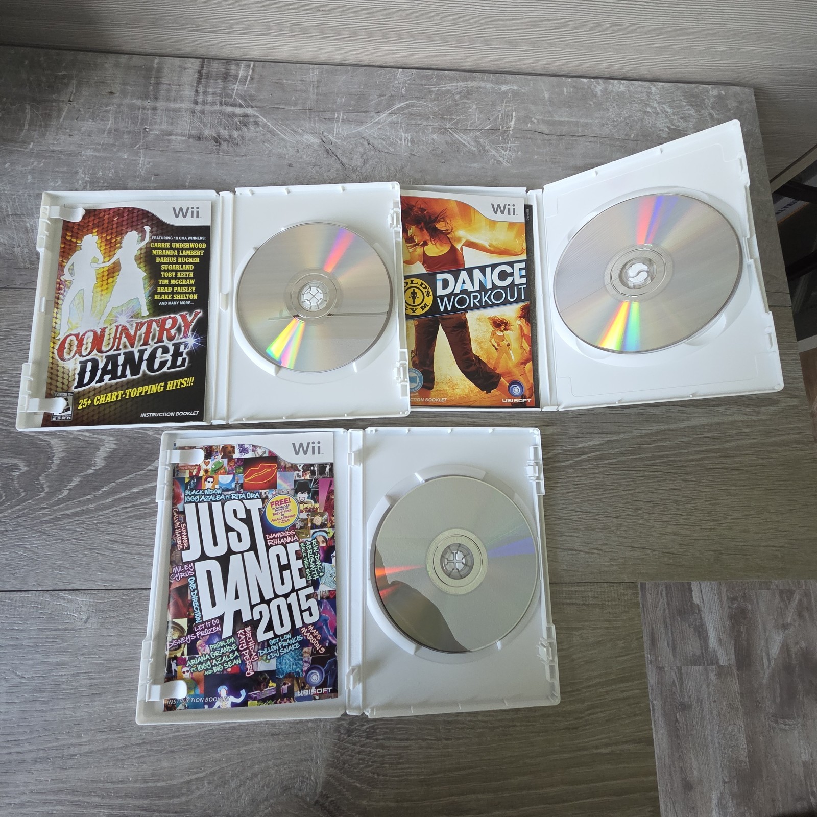 Nintendo Wii Just Dance Lot 9 Games 1 2 3 4 2015 Country Kids Disney Party