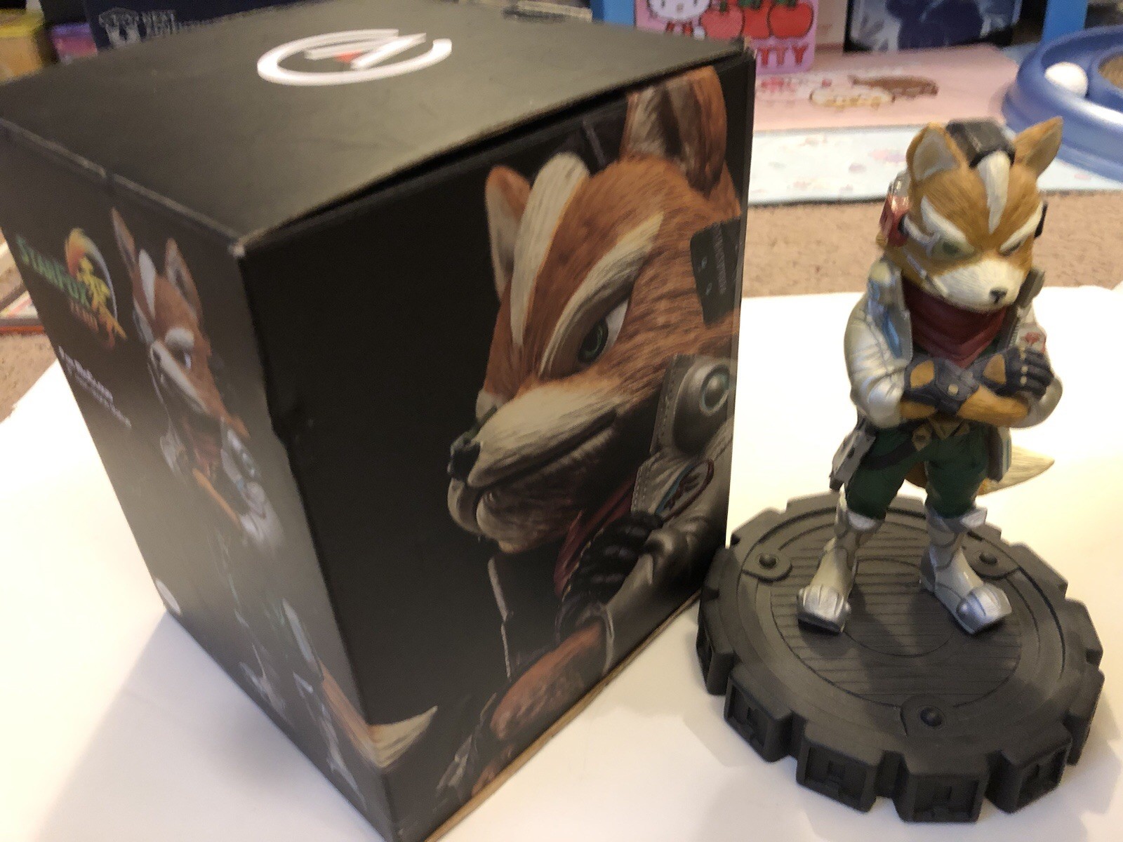 Star Fox Zero – Fox McCloud 8″ Resin Stone Statue – Nintendo – Power A Rare!