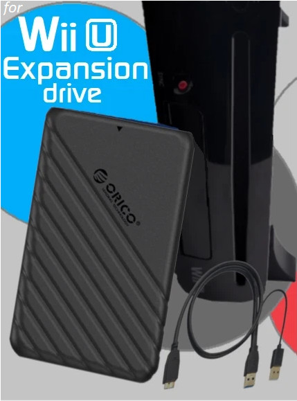 1TB or 500GB External Hard Drive for Nintendo Wii U Orico Expansion Drive