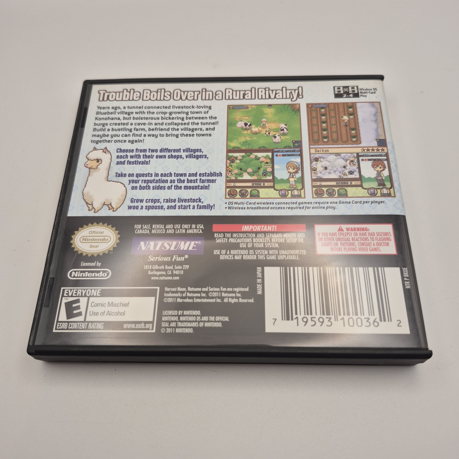 Harvest Moon DS: The Tale of Two Towns (Nintendo DS, 2011) NDS CIB Complete