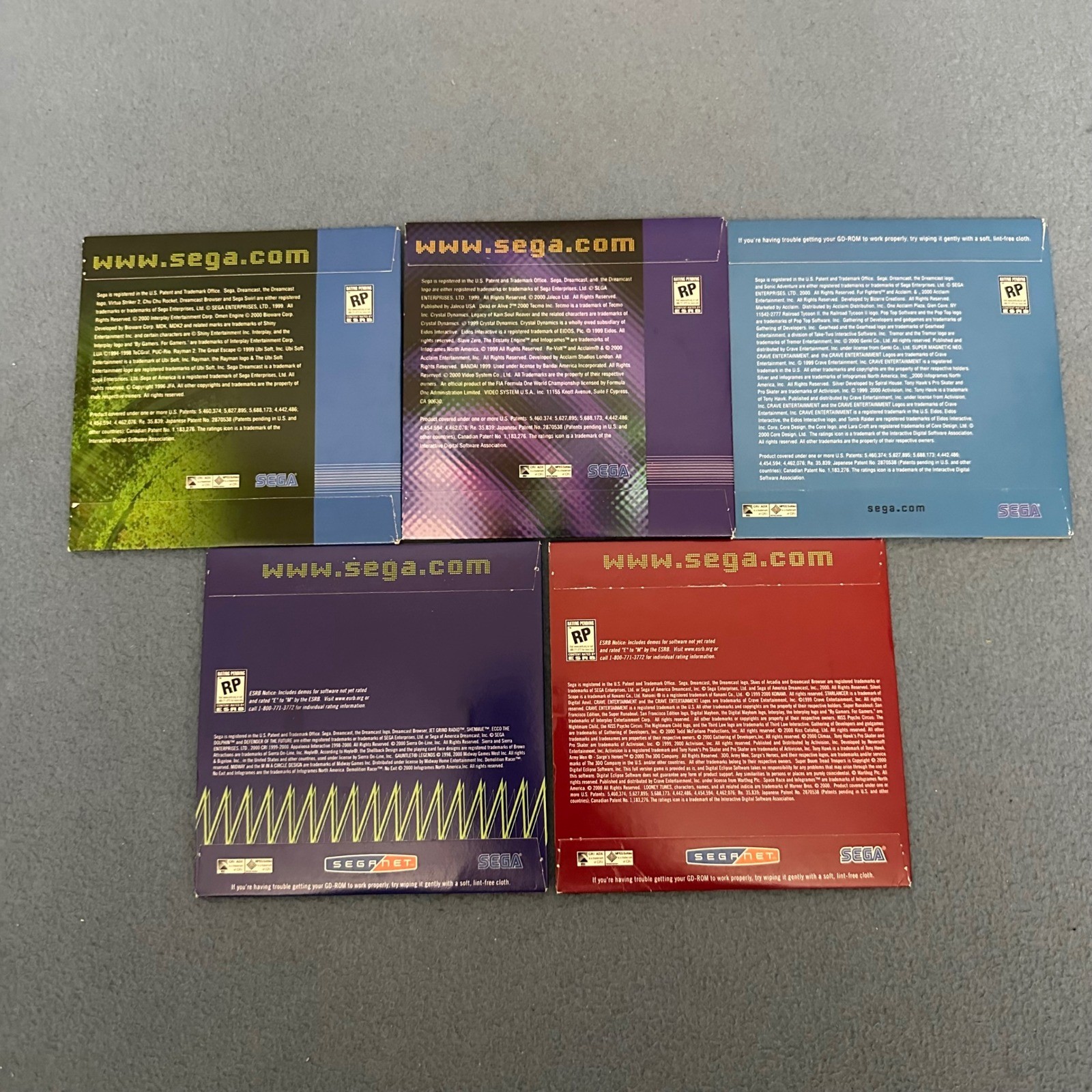 Lot of 5 Official Sega Dreamcast Magazine Demo Discs Vol 4 5 6 8 9 GD-ROM 2000