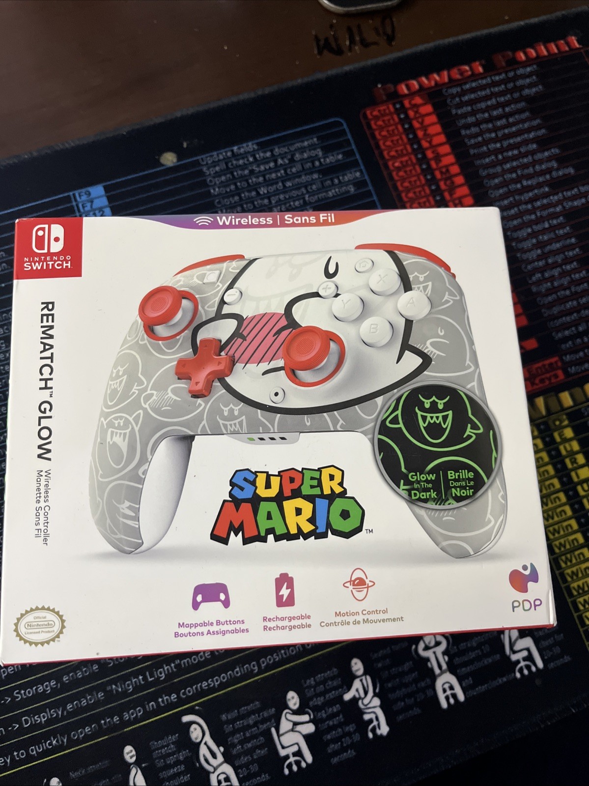 PDP REMATCH GLOW Wireless Controller for Nintendo Switch (BooHoo)