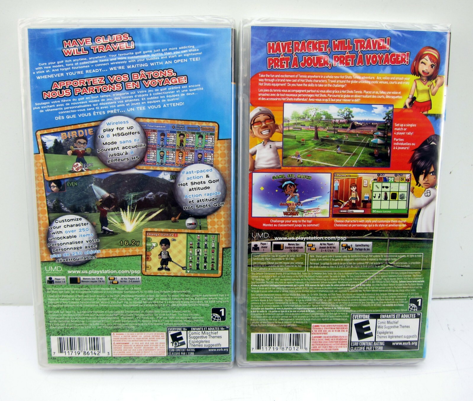 New Sony PSP Hot Shots Golf Open Tee & Hot Shots Tennis Get a Grip 2 Video Game