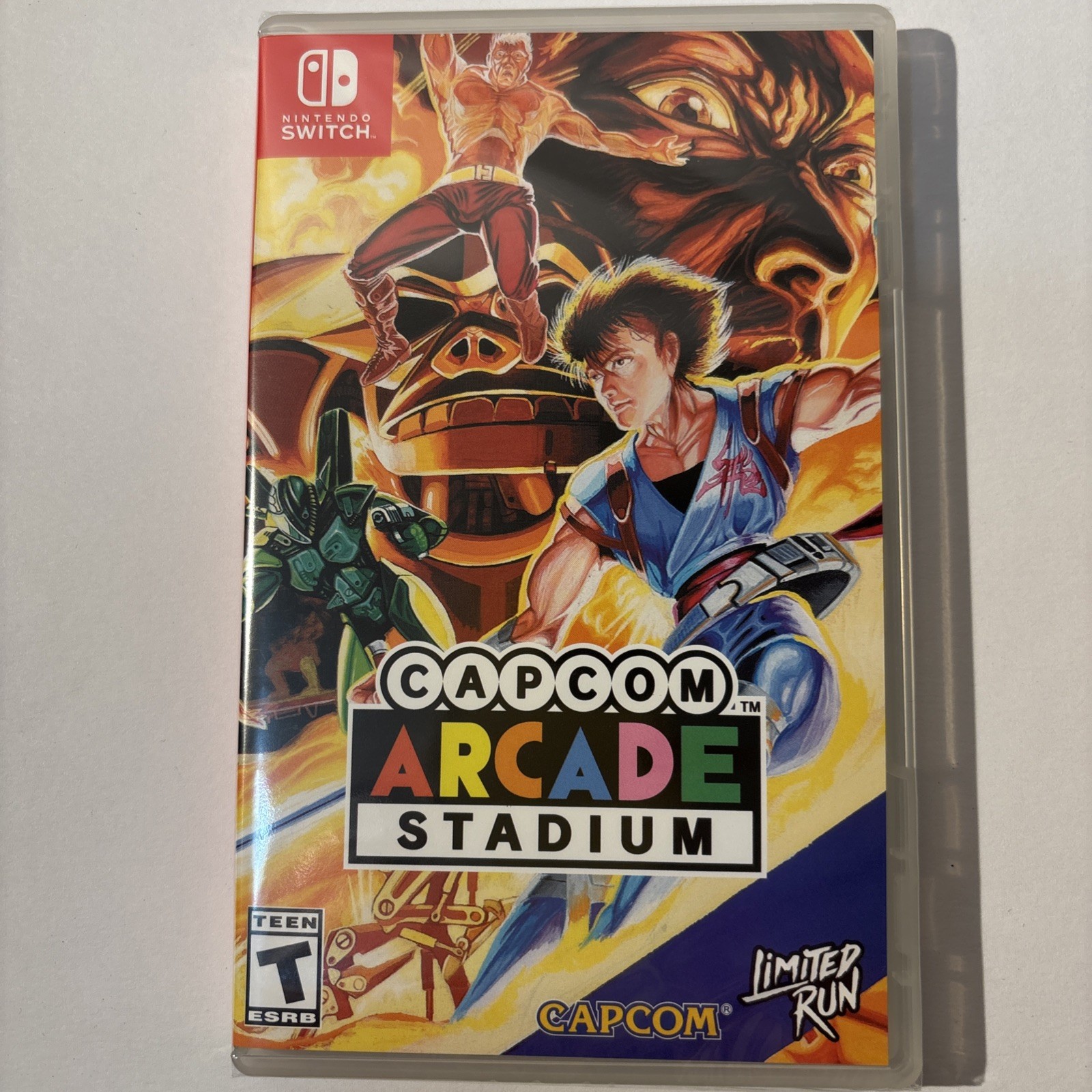 CAPCOM ARCADE STADIUM STRIDER VARIANT COVER LIMITED RUN GAMES U.S. ESRB SWITCH