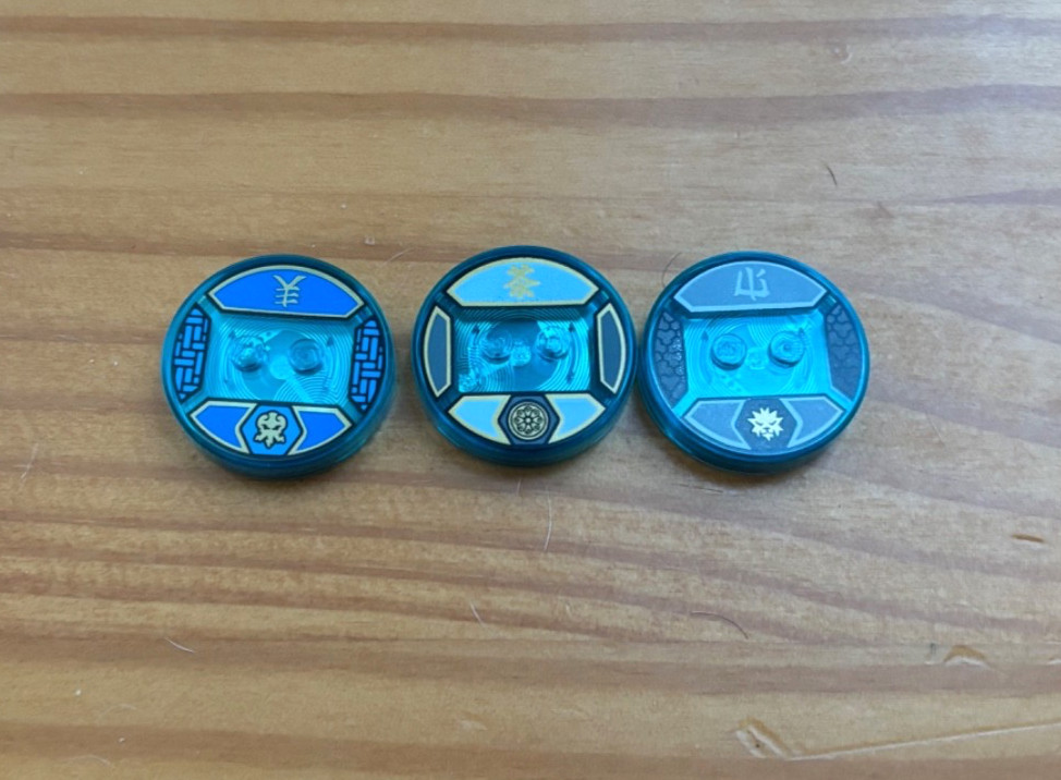 LEGO Dimensions Jay Zane Sensei Wu Tag disk Base Only Ninjago 71215 lot of 3