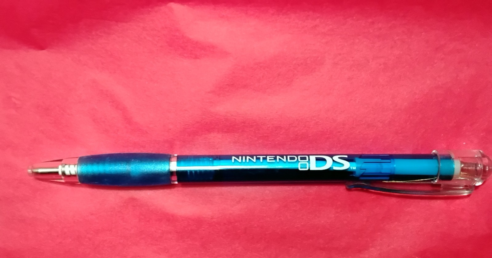 Authentic 2005 Nintendo DS Turquoise Blue Pen with rubber grip, never used