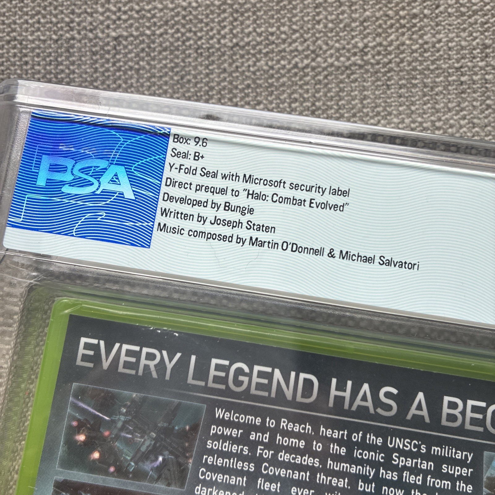 Halo: Reach • Graded PSA 9.6 B+ • Xbox 360