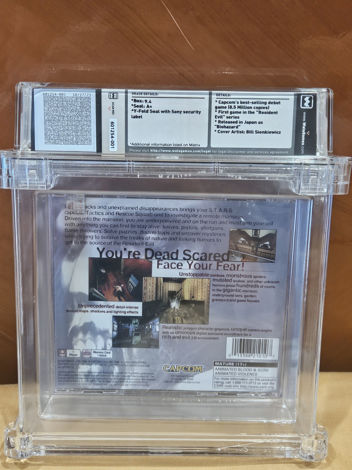 Resident Evil Sony PlayStation PS1 Jewel Case Sealed New WATA 9.4 A+ Graded