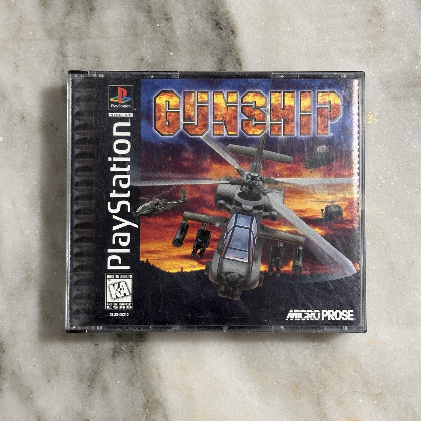 Gunship (Sony PlayStation 1, 1996) PS1 Case & Game Tested/Working