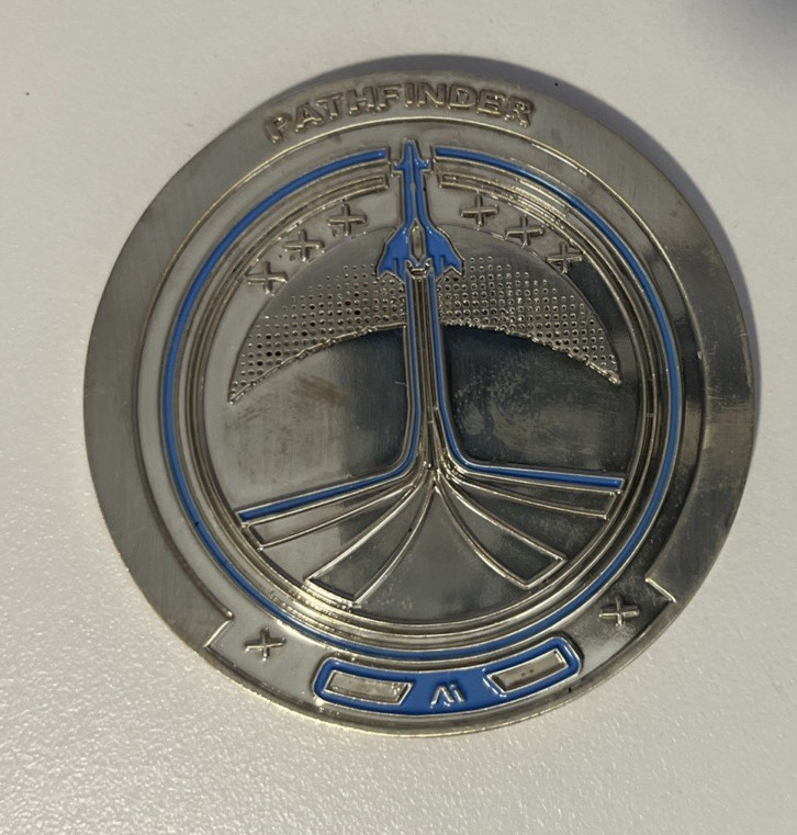 Andromeda Initiative Pathfinder – Enamelled Medallion – Base Metal 2.5″ Diameter