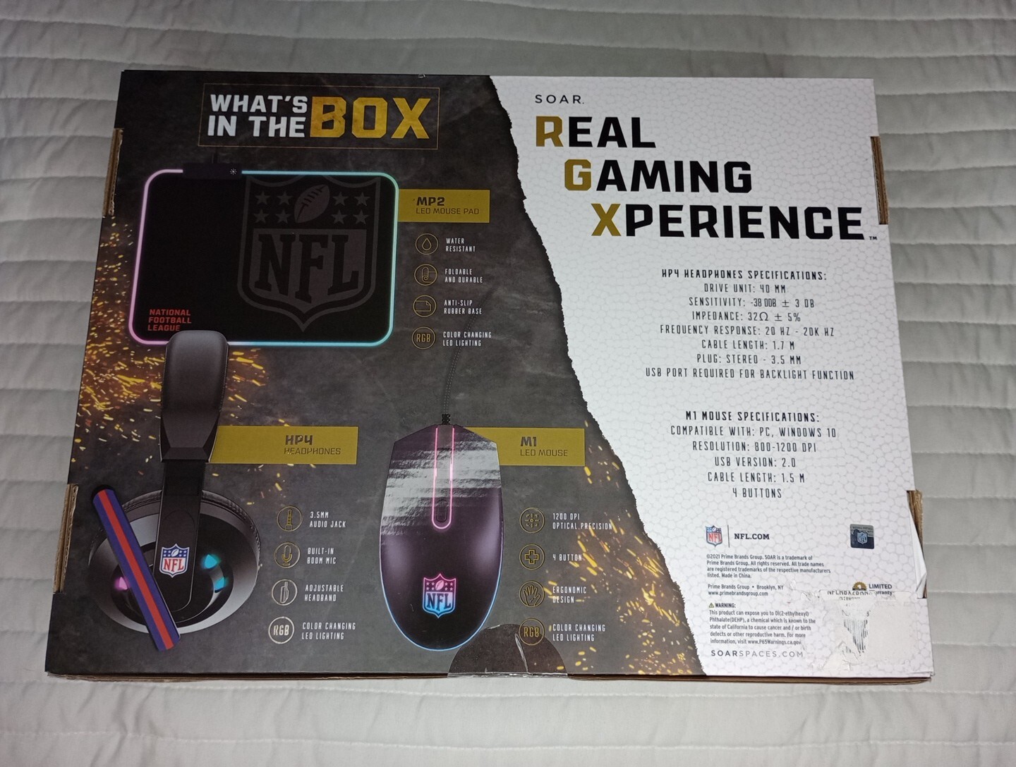 NFL Gridiron Battle Box Browns RGX-BX2 Xbox PS Switch Video Game Accessories
