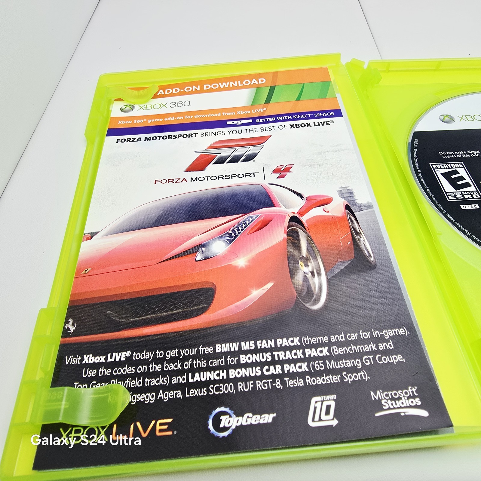 Forza Motorsport 4 Xbox 360 Red Racing Car Better With Kinect Sensor Microsoft
